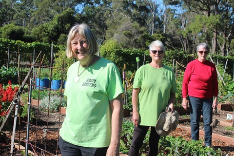 Photos of members at Woopi Community Garden