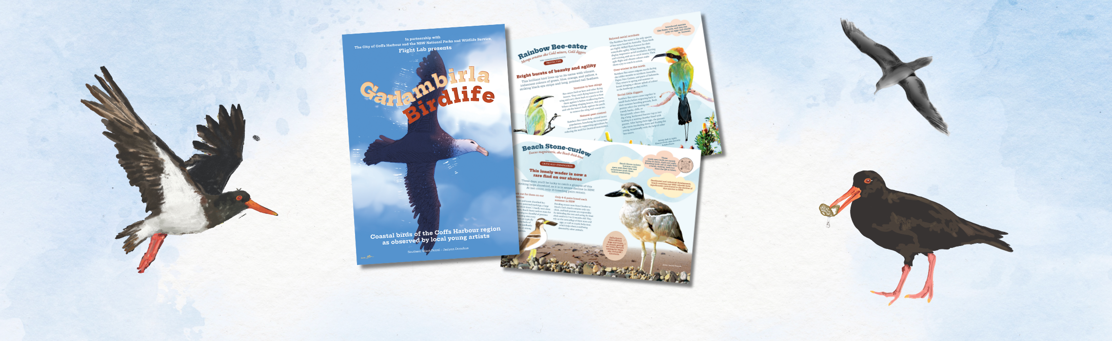 Garlambila Birdbook advertisement that links to the page with the E-Book